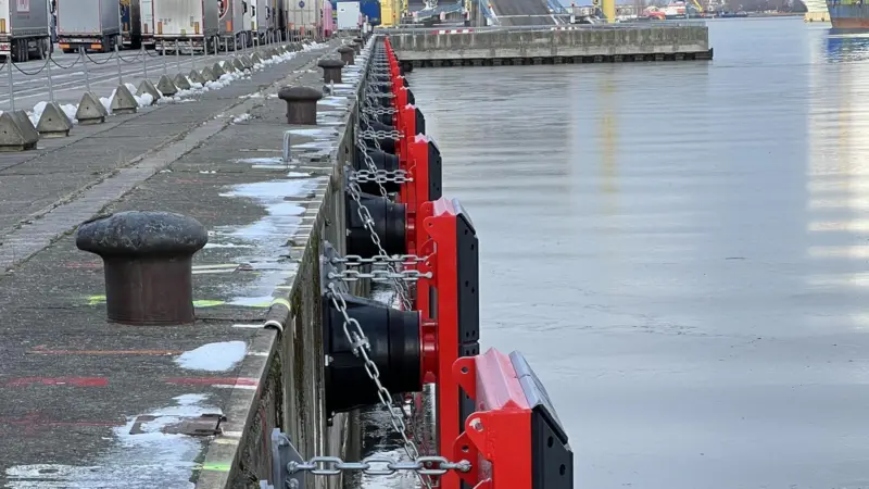 SFT cone fenders at the Port of Rostock