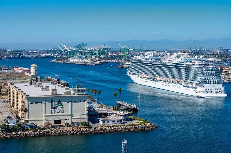 Cruise ship at Port of Los Angeles