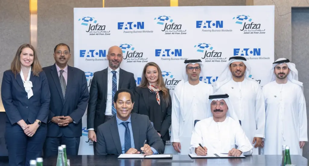HE Sultan Ahmed bin Sulayem, Chairman and CEO of DP World, and Craig Arnold, Chairman and CEO of Eaton