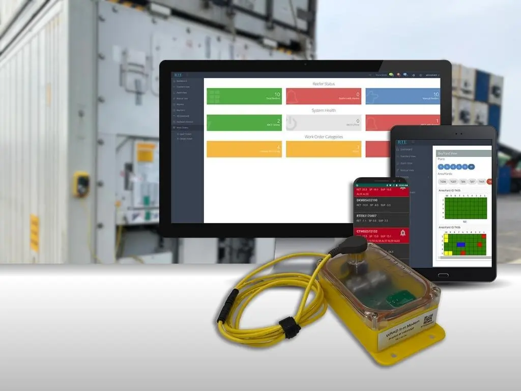 RTE wireless reefer monitoring system graphic