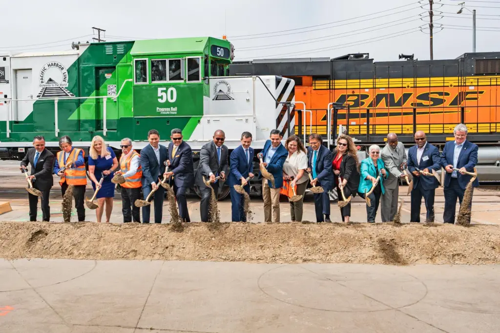 Groundbreaking at the Pier B project at the Port of Long Beach, California