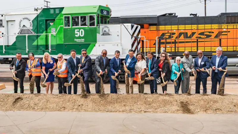 Groundbreaking at the Pier B project at the Port of Long Beach, California