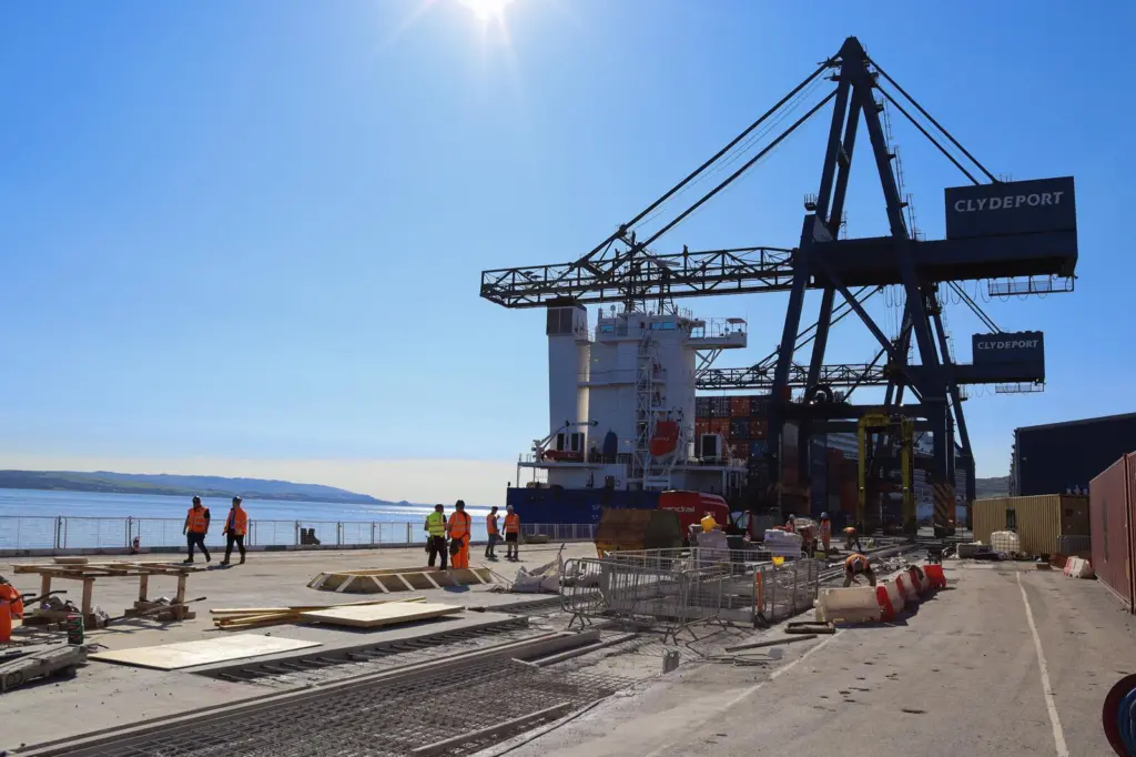 The crane infrastructure upgrade under way at Greenock Ocean Terminal