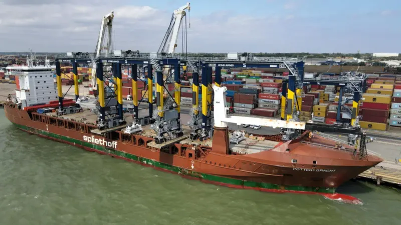 Five new RTGs arriving at the Port of Felixstowe