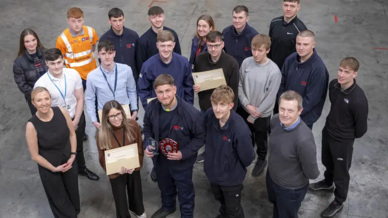 A group of apprentices at Forth Ports