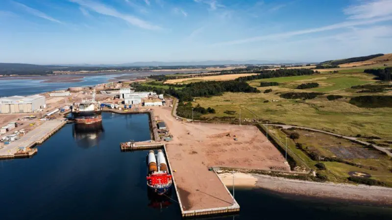 Inner East Quay at the Port of Nigg in Scotland