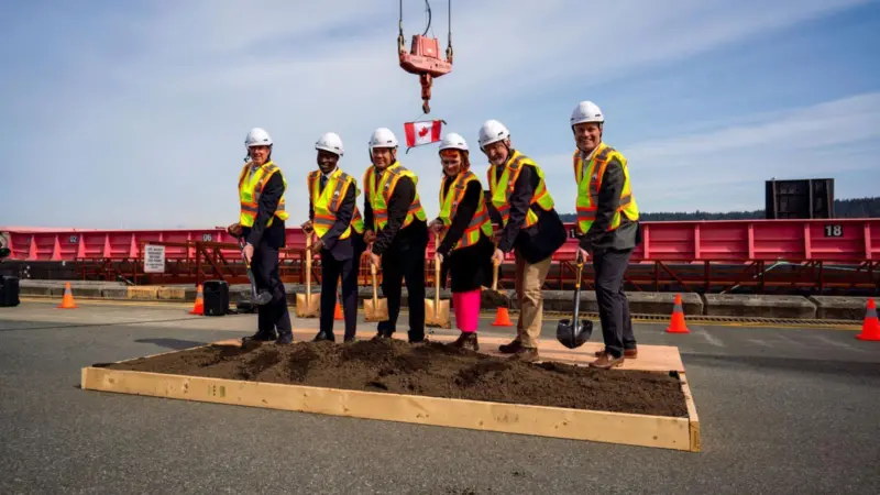 Breaking ground at Duke Point Terminal on Vancouver Island, Canada