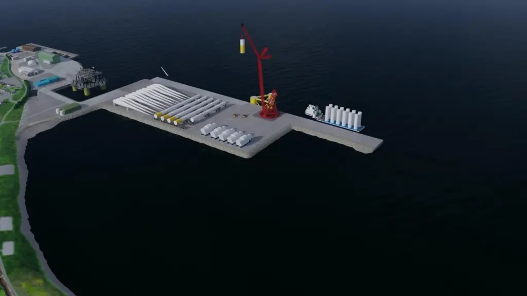 A rendering of an expansion project at the Port of Cromarty Firth