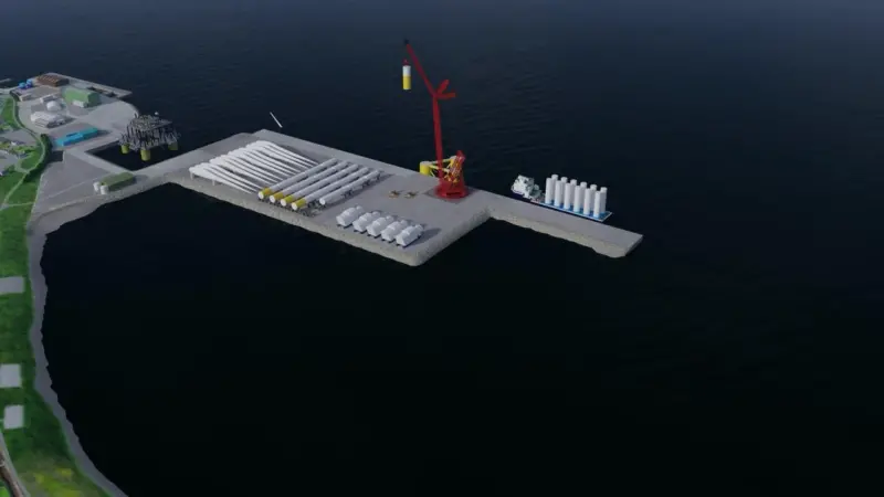 A rendering of an expansion project at the Port of Cromarty Firth