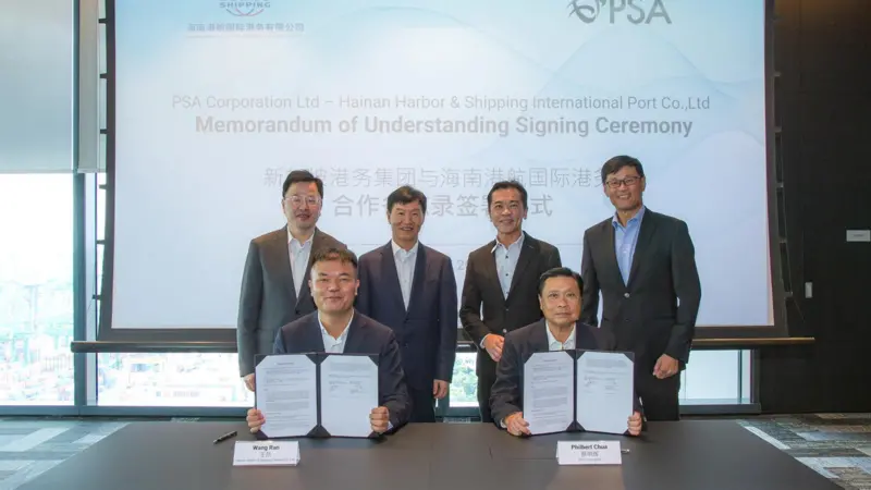 PSA SG and Hainan Harbor & Shipping MOU Signing