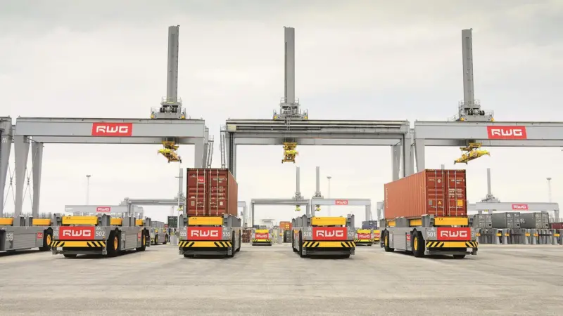 Cranes and vehicles at RWG in the Netherlands