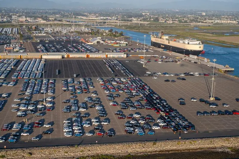 Aerial shot of the Port of San Diego