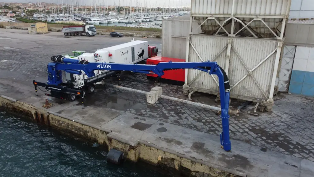 ship unloader system portside