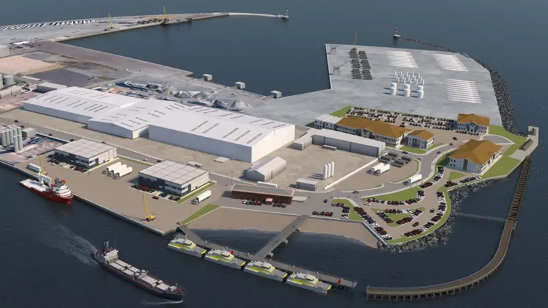An artist's impression of the new Southern Terminal at the Port of Great Yarmouth