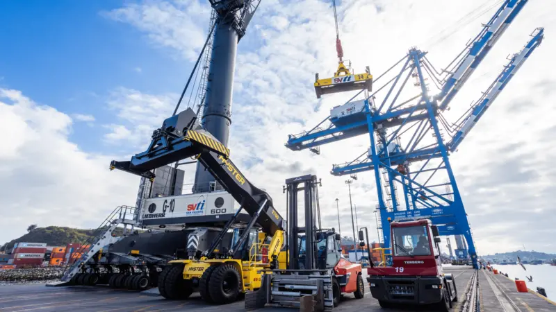 Equipment dockside at SVTI