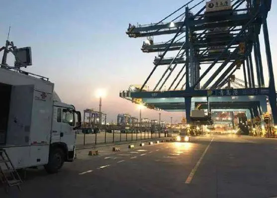 cranes at a port