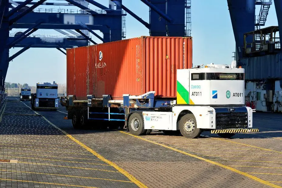 The image shows a close up of one of the Felixstowe ATs on the quayside