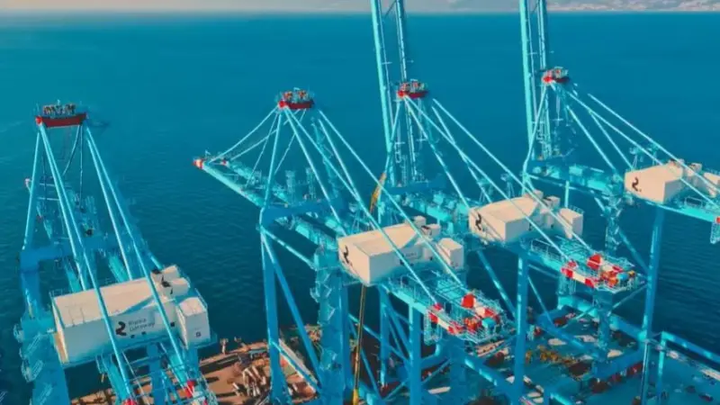 The image shows an overhead shot of Rijeka Gateway