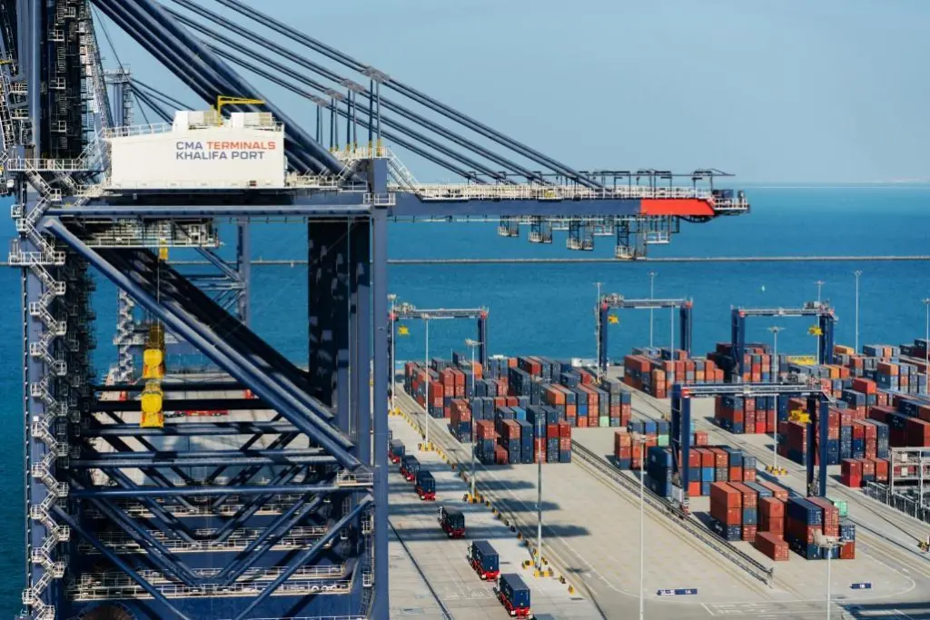 The image shows CMA Terminals Khalifa Port