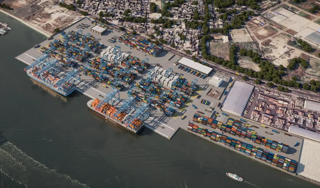 APM TERMINALS (Laldia Bangladesh) rendered aerial image