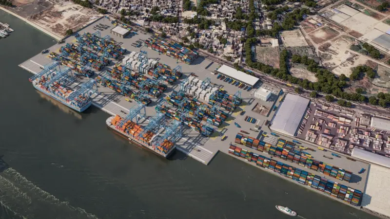 APM TERMINALS (Laldia Bangladesh) rendered aerial image
