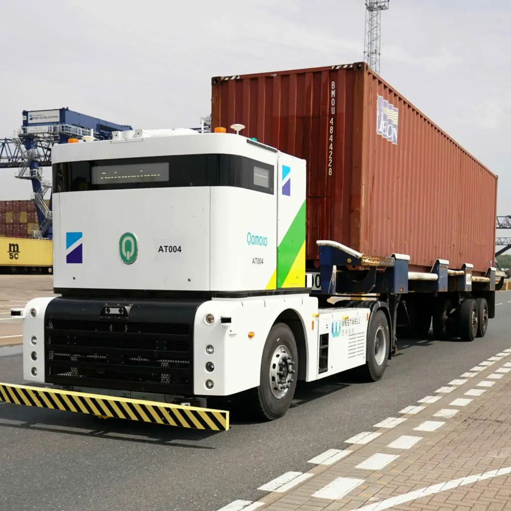 autonomous truck at Port of Felixstowe