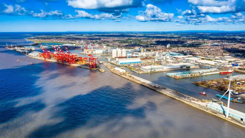 Aerial image of the Port of Liverpool