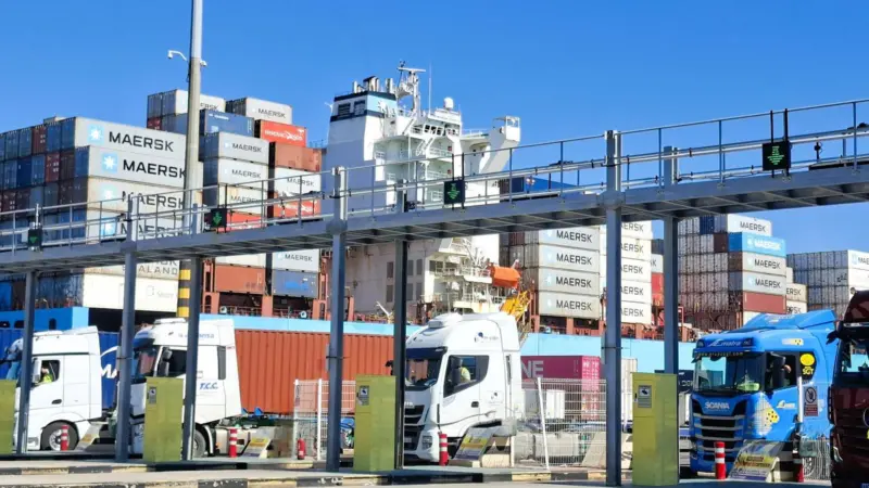 A view of trucks at TTI Algeciras