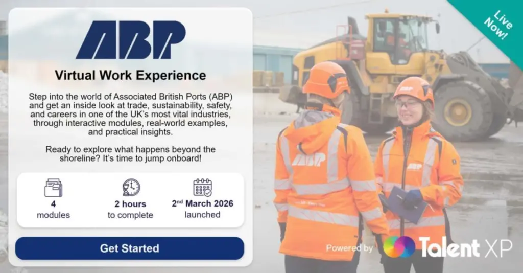 Opening page of ABP's Virtual Work Experience tool