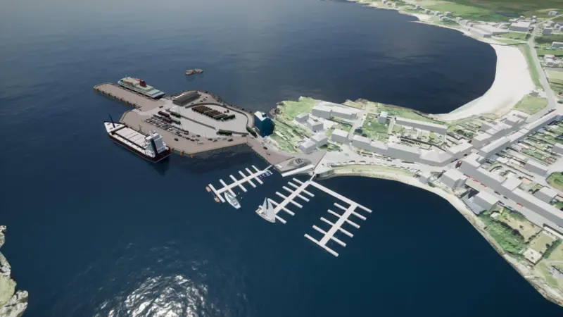 Port Ellen redevelopment - artist impression by Mott MacDonald Ltd