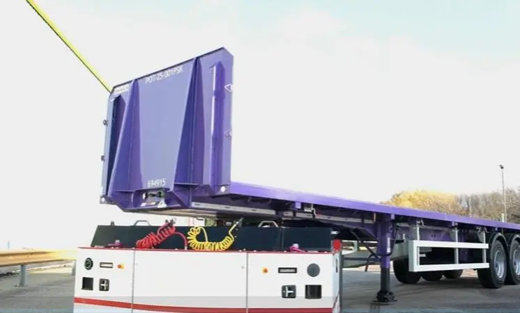 The ANT Machines robot pictured moving a trailer