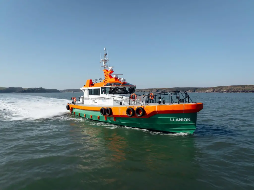 The Port of Milford Haven’s new 22-metre pilot vessel Llanion