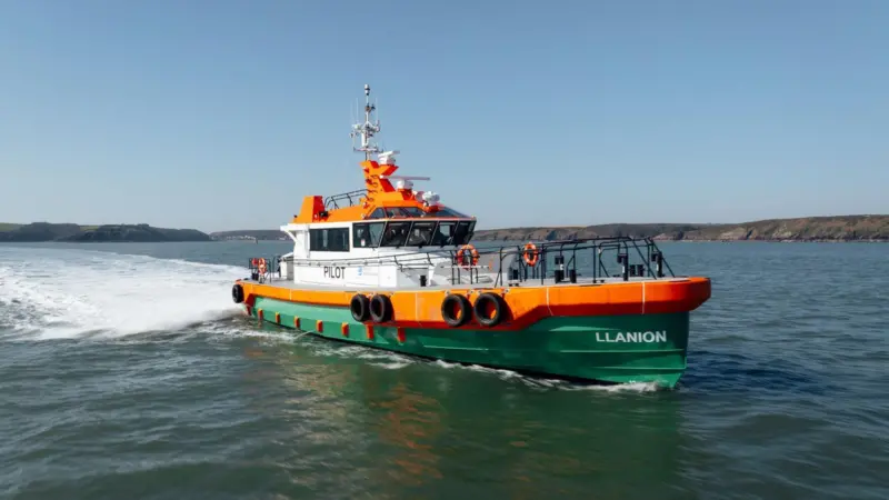 The Port of Milford Haven’s new 22-metre pilot vessel Llanion