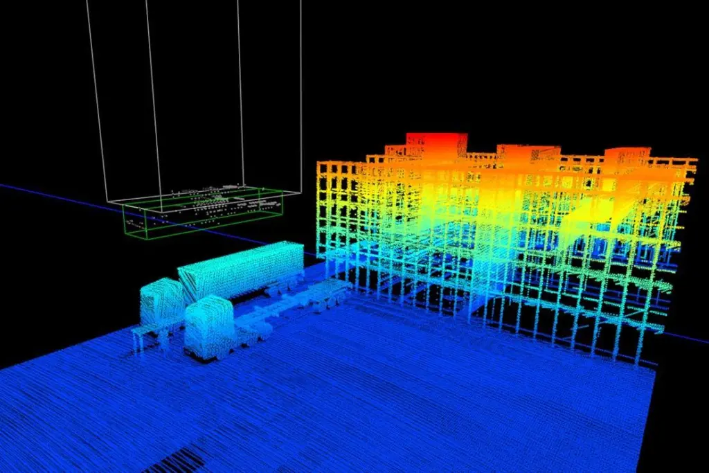 An image of a LiDAR scan