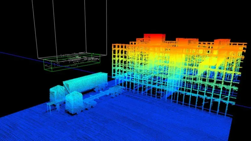 An image of a LiDAR scan