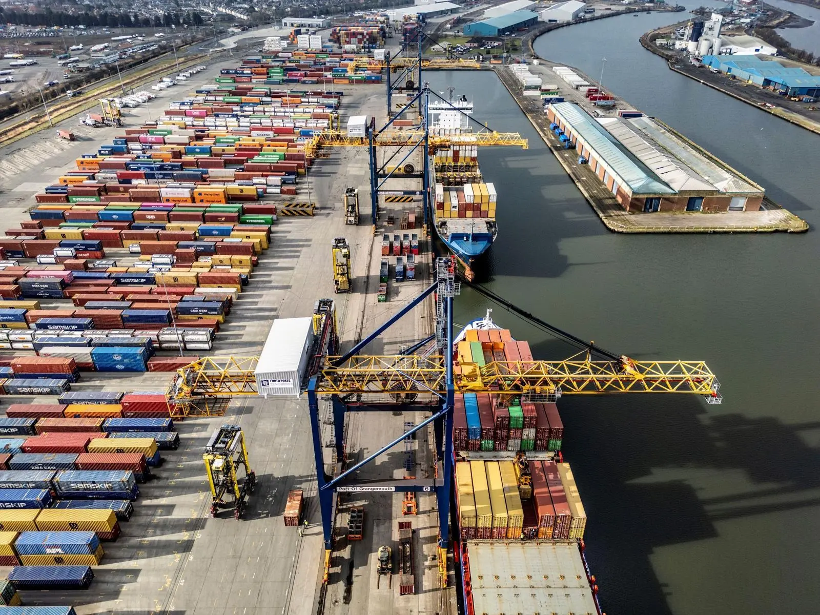 Grangemouth Container Terminal from the air