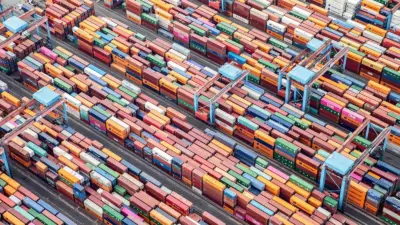 Aerial shot of containers at CTA
