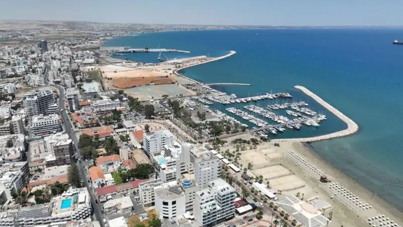 Aerial view of the Port of Larnaca