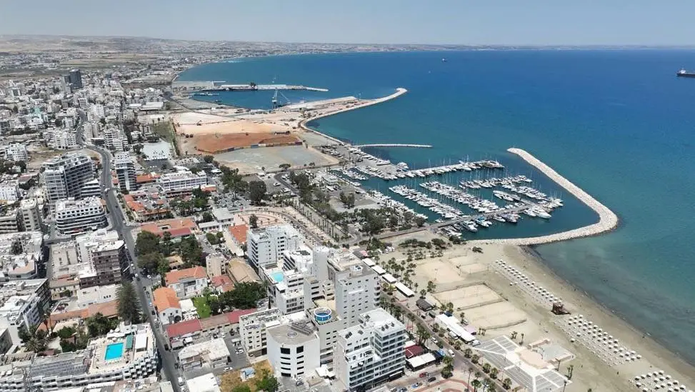 Aerial view of the Port of Larnaca
