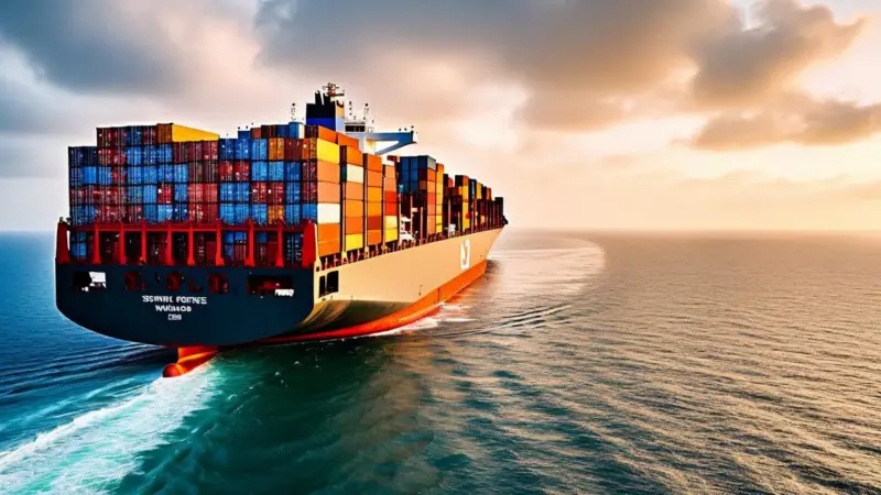 container ship at sea