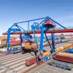remote control rail gantry crane at the HHLA CTA