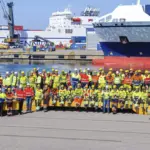 Workers dockside
