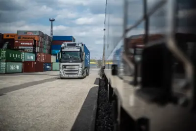 Truck at the Port of Hamburg