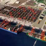 Aerial image of Philippines container terminal