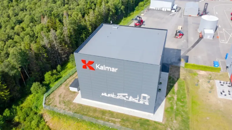 Aerial shot of Kalmar's new test centre in Sweden