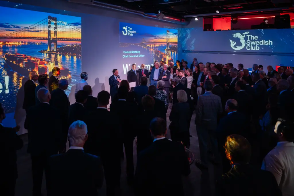 People at the opening of The Swedish Club's New York office