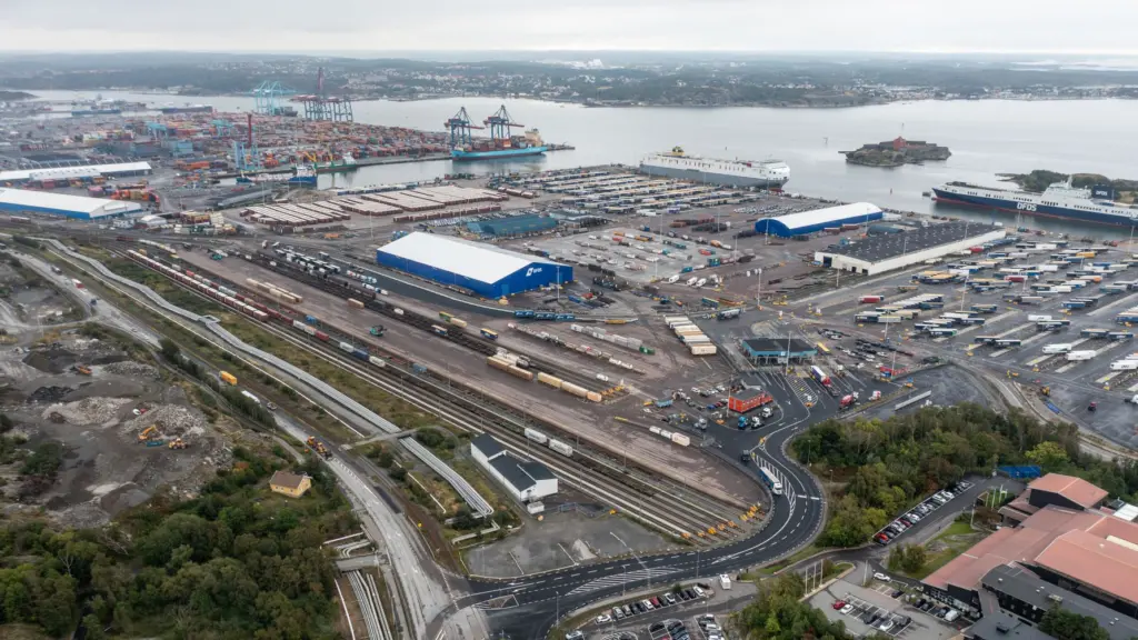 Aerial shot of Arken Terminal