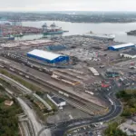 Aerial shot of Arken Terminal