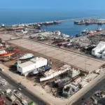 Aerial shot of Dubai Maritime City