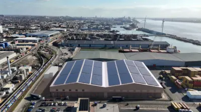 CGI image of a new warehouse at the Port of Liverpool